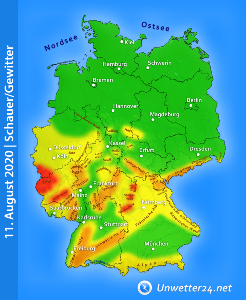 Gewitter am 11. August 2020