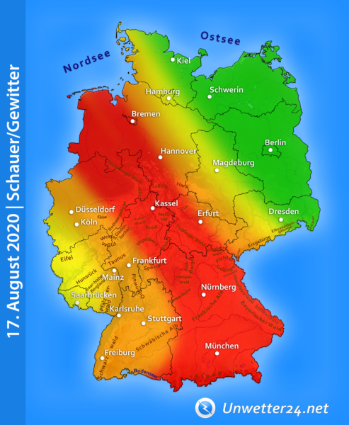 Unwetter Tief Ingrid 17. August 2020