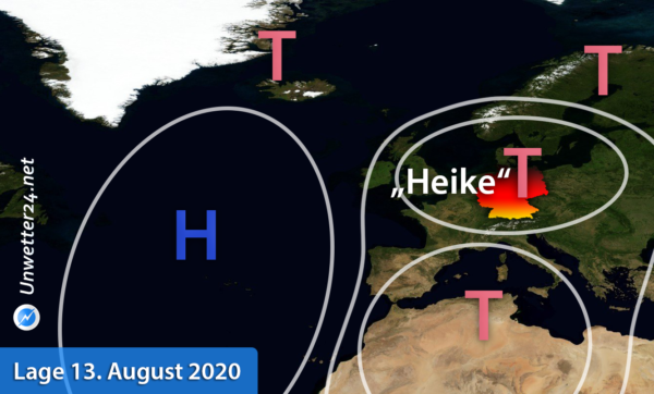 Wetterlage Europa 13. August 2020