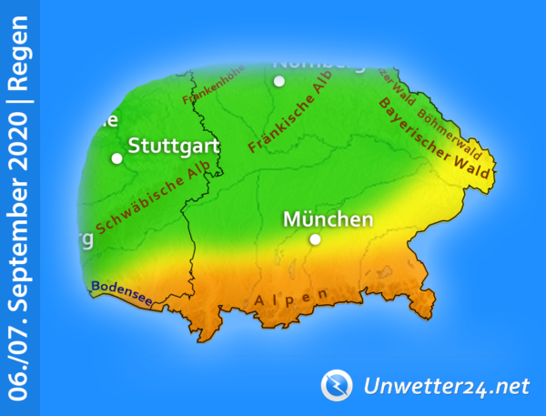 Dauerregen 6. und 7. September 2020