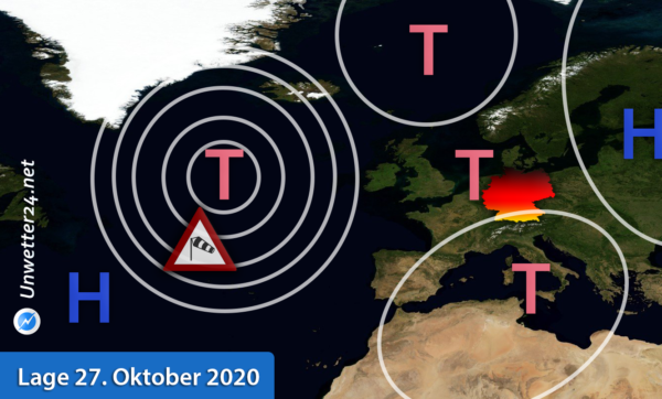 Orkantief Nordatlantik Ende Oktober 2020