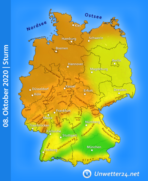 Sturm Doris 08. Oktober 2020