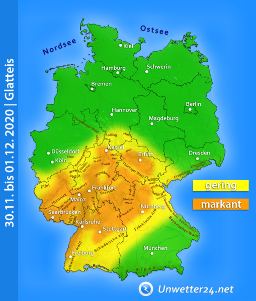 Glatteis Monatswechsel November-Dezember 2020