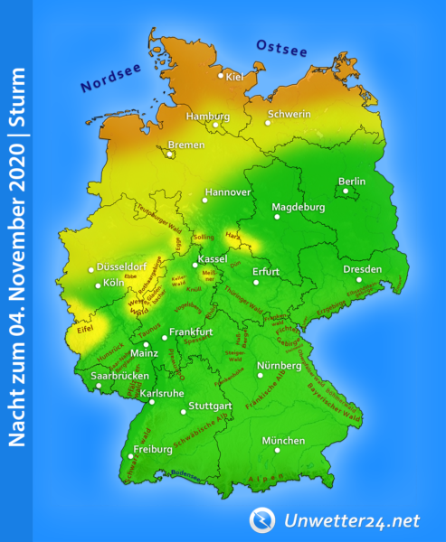 Sturm Nacht zum 04. November 2020