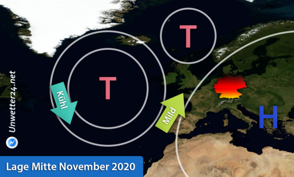 Wetterlage Mitte November 2020