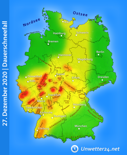 Dauerschneefall 27. Dezember 2020