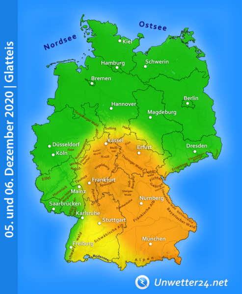 Glatteis am 05. und 06. Dezember 2020