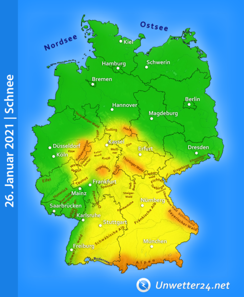 Neuschnee 26. Januar 2021