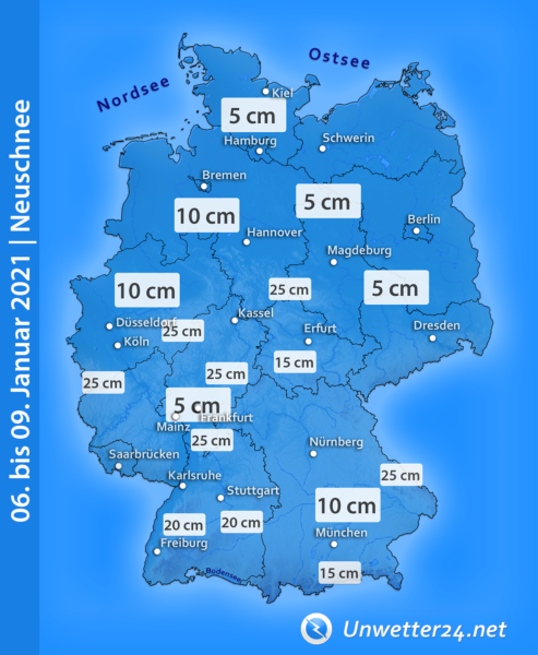 Neuschnee Anfang Januar 2021