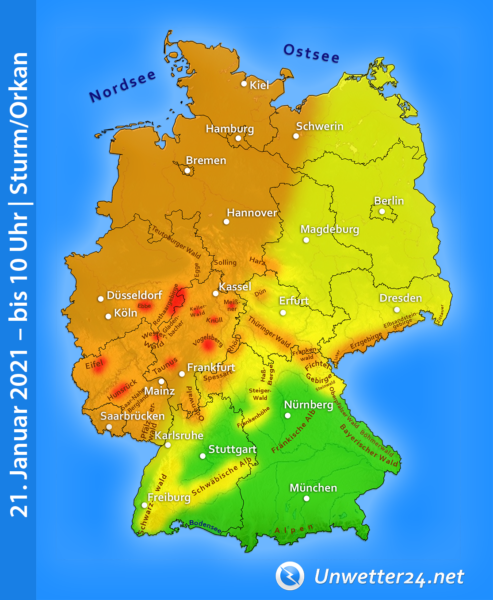 Sturmtief "Goran" 21. Januar 2021