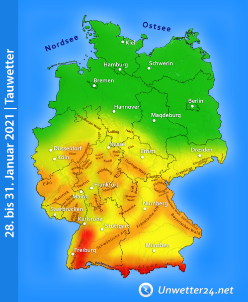 Tauwetter ab 28. Januar 2021