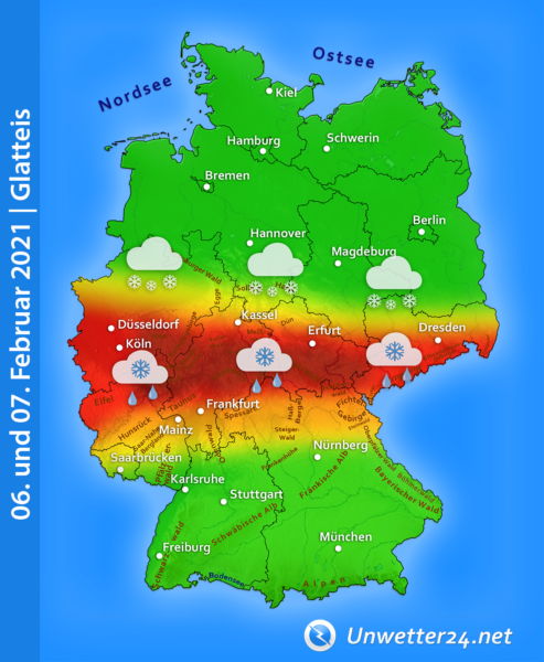 Massives Glatteis 06. und 07. Februar 2021