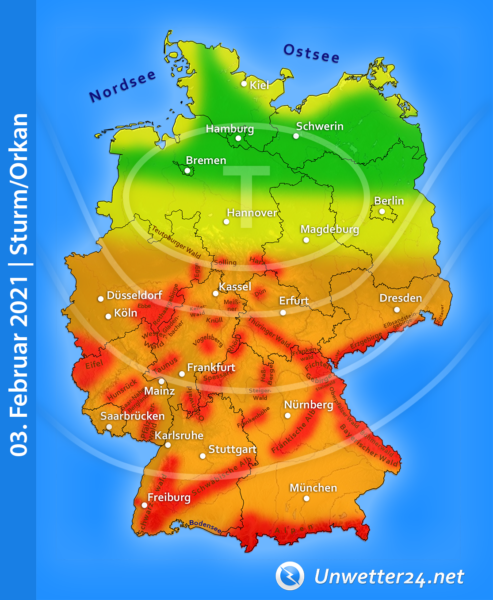 Sturm "Siegbert" am 03. Februar 2021