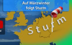 März 2021 Schnee, Frost und Sturm