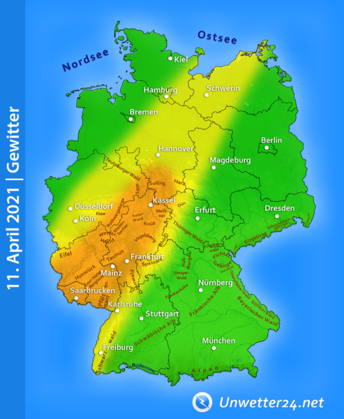 Gewitter am 11. April 2021