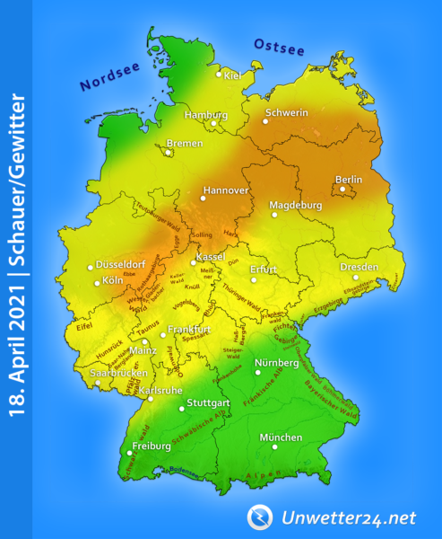 Gewitter am 18. April 2021