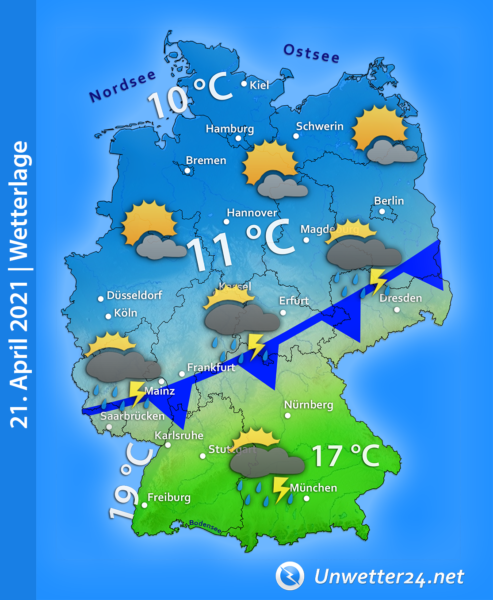 Kaltlufteinbruch am 21. April 2021