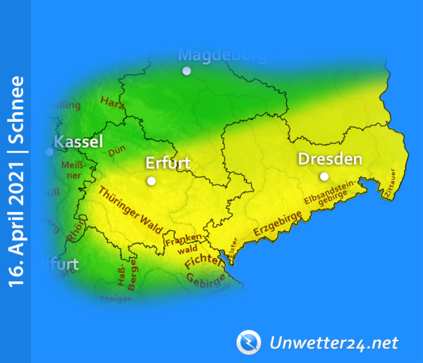 Neuschnee 16. April 2021