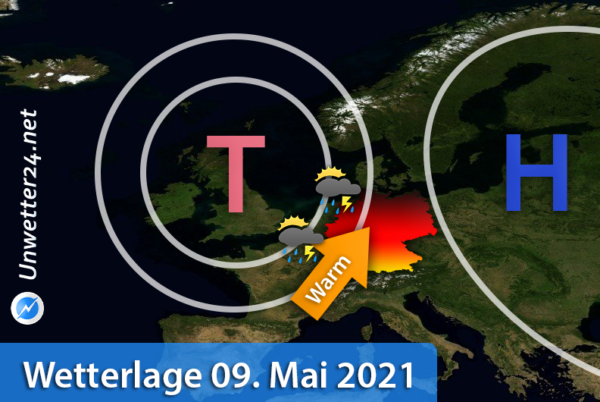 Wärme und Gewitter am 09. Mai 2021