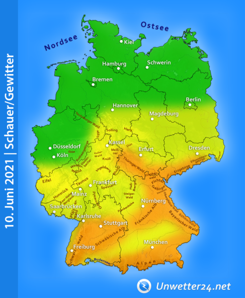 Gewitter am 10. Juni 2021