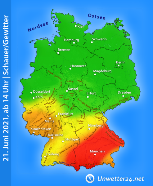 Gewitter am 21. Juni 2021