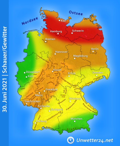 Gewitter am 30. Juni 2021