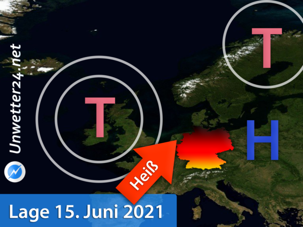 Hitzewelle Mitte Juni 2021