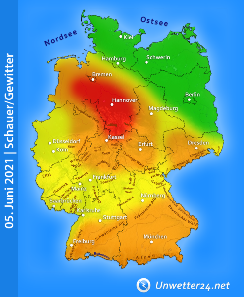 Lokale Unwetter 05. Juni 2021