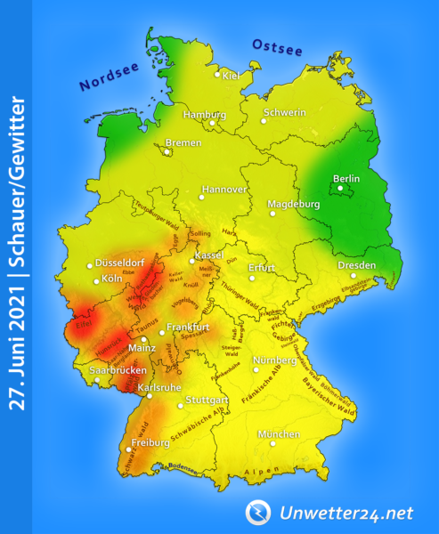 Lokale Unwetter 27. Juni 2021