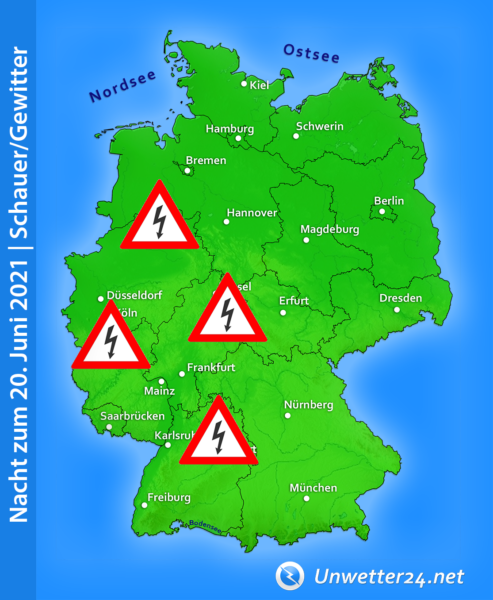 Unwetter Nacht zum 20. Juni 2021