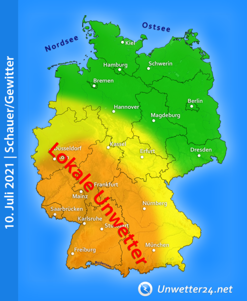 Gewitter am 10. Juli 2021