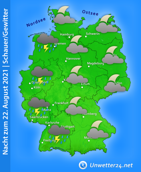 Gewitter Nacht zum 22. August 2021