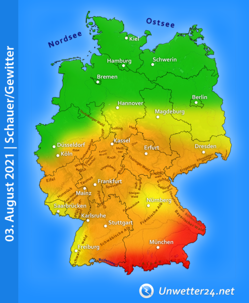 Lokal Unwetter am 03. August 2021