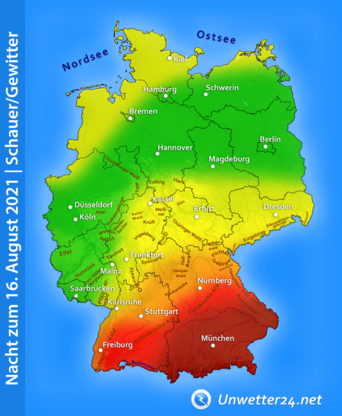 Unwetterlage 15. und 16. August 2021