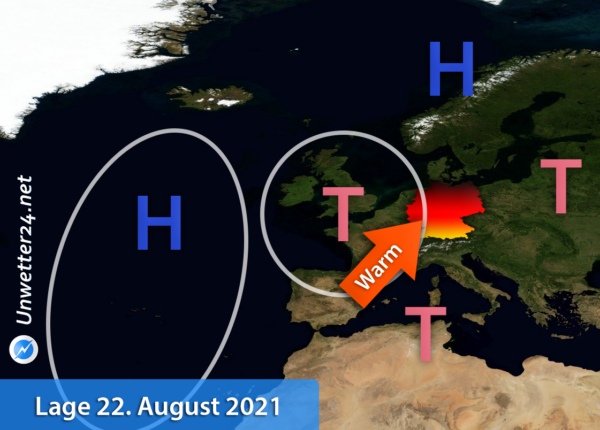 Wetterlage 22. August 2021