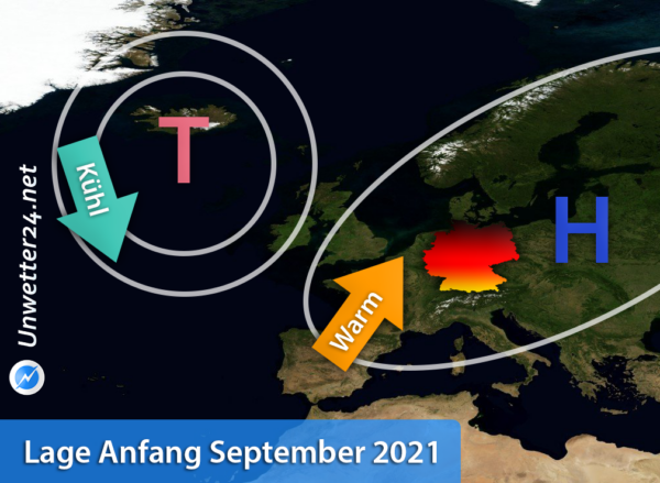 Wetterlage Anfang September 2021