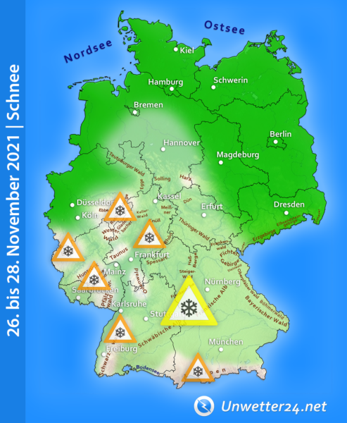 Neuschnee 26. bis 28. November 2021