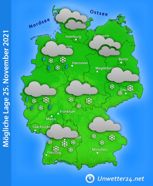 Schnee am 25. November 2021