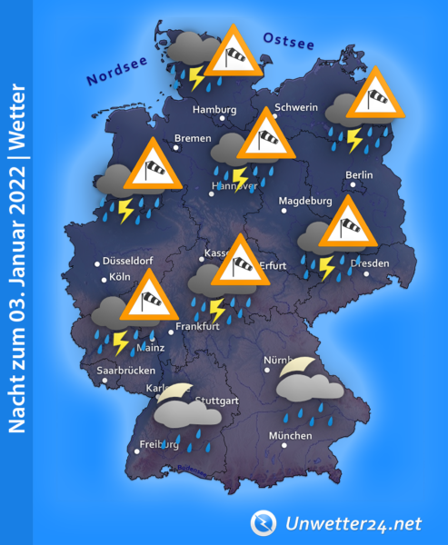 Sturm und Gewitter 03. Januar 2022