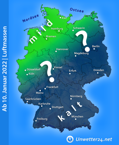 Milde oder Kälte ab 10. Januar 2022