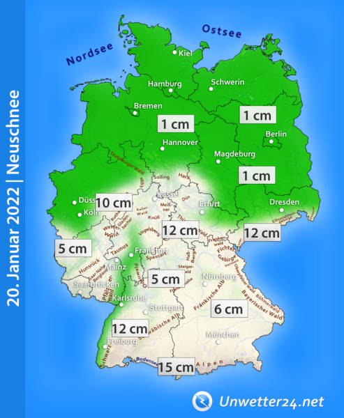 Neuschnee 20. Januar 2022