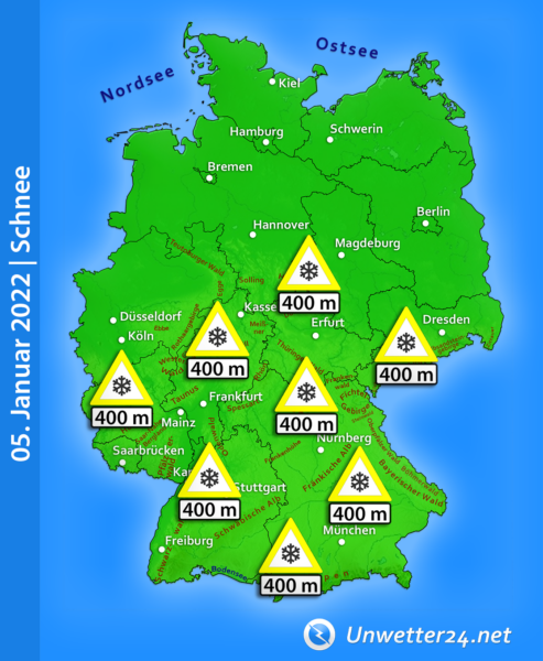 Neuschnee am 05. Januar 2022