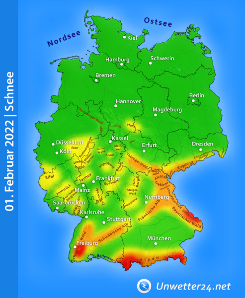 Schnee 01. Februar 2022