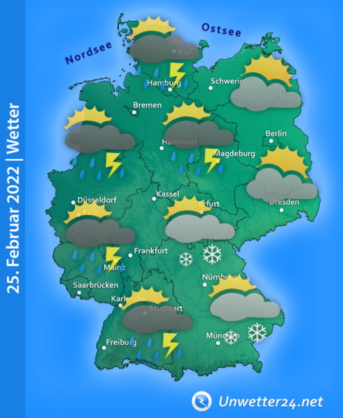 Schauer und Gewitter 25. Februar 2022