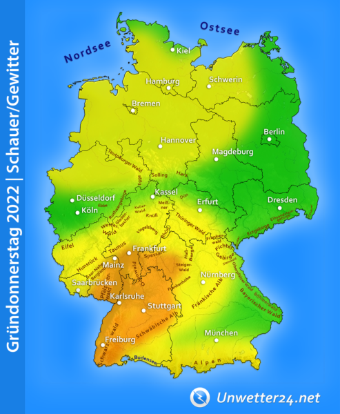 Gewitter an Gründonnerstag 2022