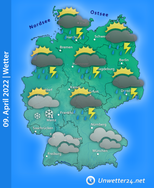 Wintergewitter 09. April 2022