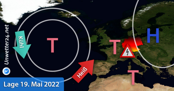 Schwül-warme Lage Mitte Mai 2022