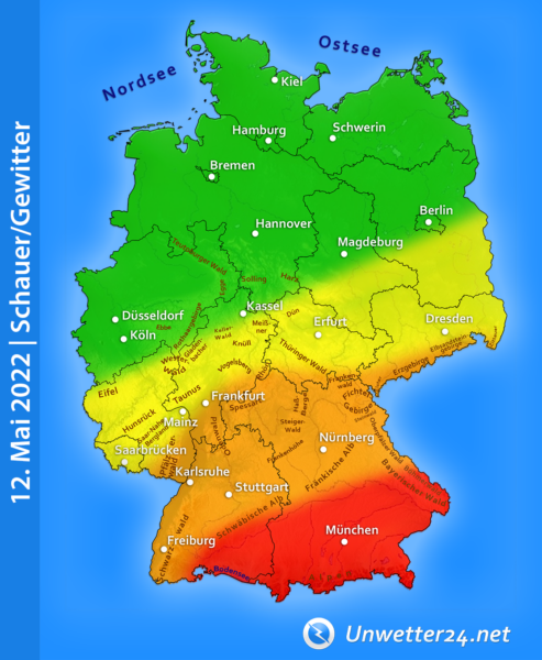 Unwettergefahr 12. Mai 2022