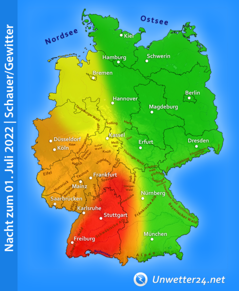 Gewitter Nacht zum 01. Juli 2022