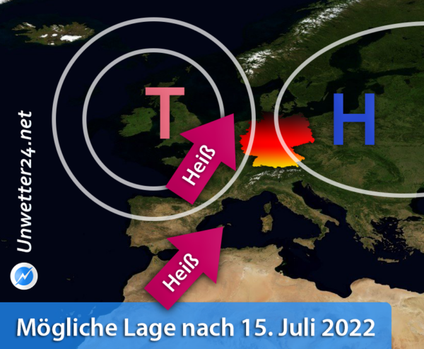 Mögliche Extremhitze nach 15. Juli 2022